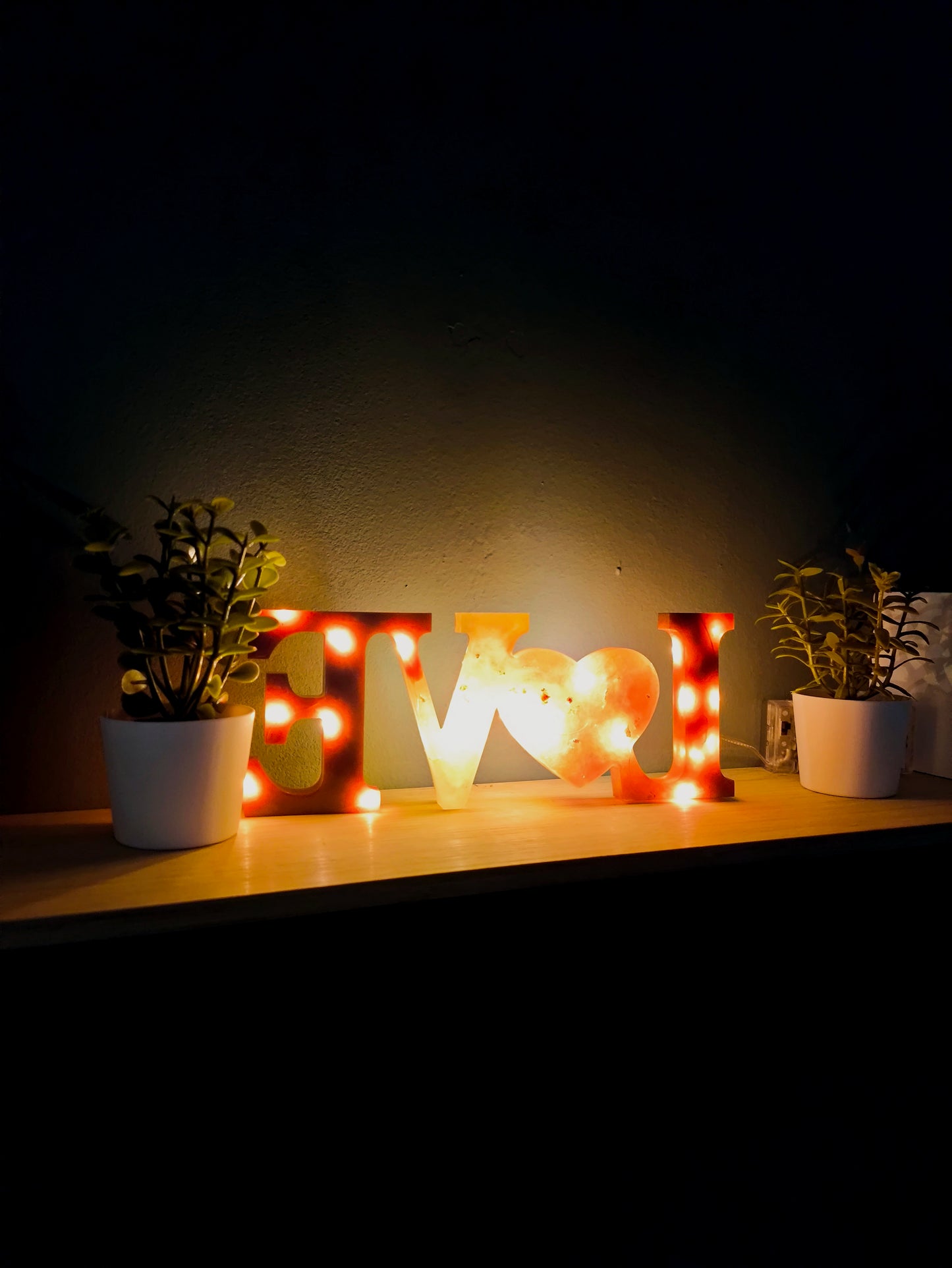 Lampe LOVE 20 cm d'amour