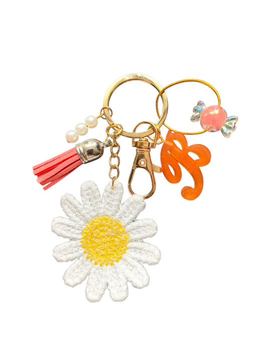 Porte clés bohème printanier en résine