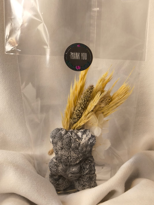 Ourson gris marbré blanc - L'art à part
