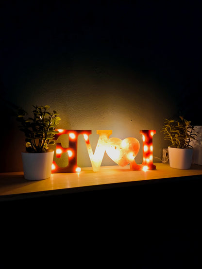 Lampe LOVE 20 cm d'amour