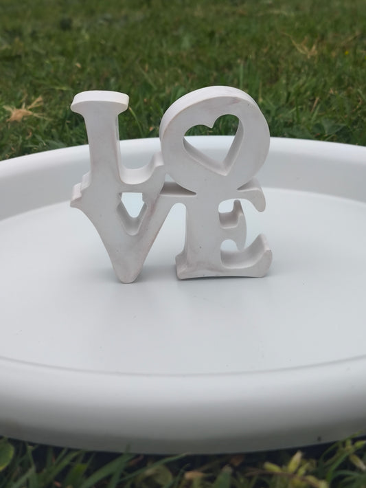 Décoration LOVE en plâtre