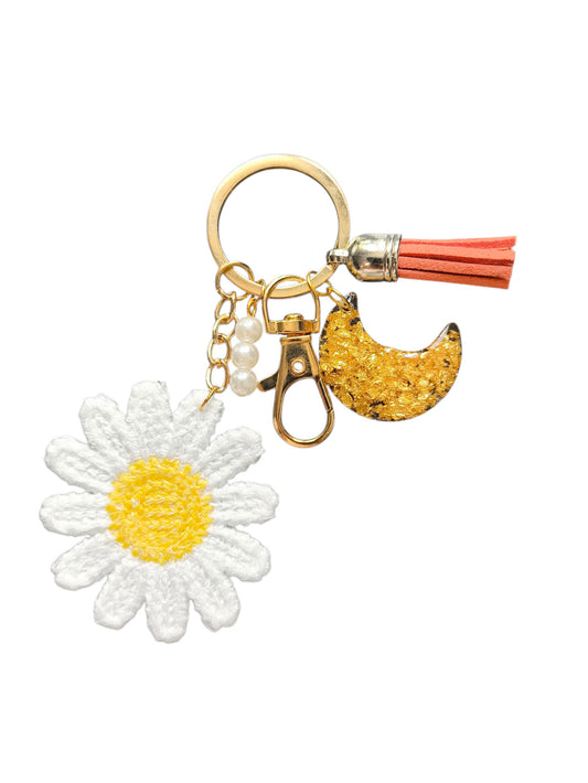 Porte clés bohème printanier en résine