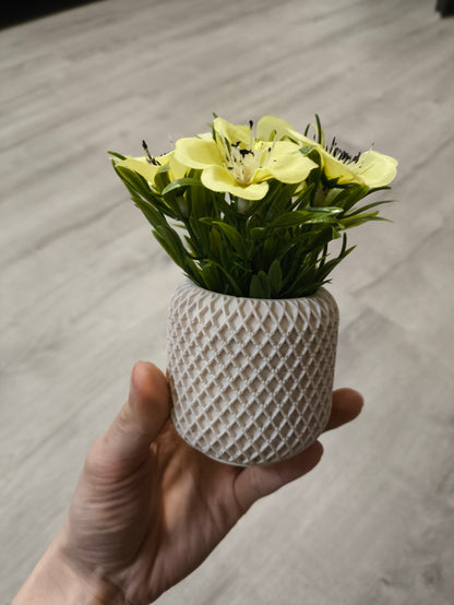 Pot en jesmonite avec sa Fleur offerte - L'art à part